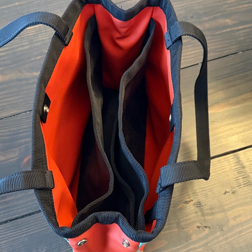 Holly Aiken Tote Bag - turquoise and orange - Picture 7 of 10